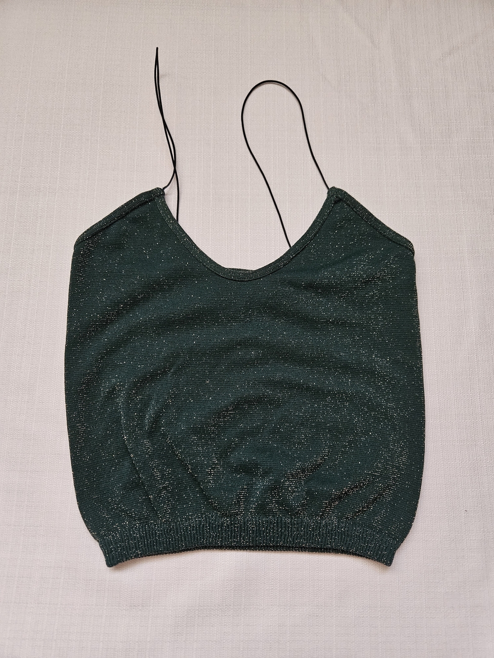 Intimately Free People Skinny Strap Metallic Sparkle Seamless Brami Top M/L